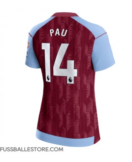 Günstige Aston Villa Pau Torres #14 Heimtrikot Damen 2023-24 Kurzarm